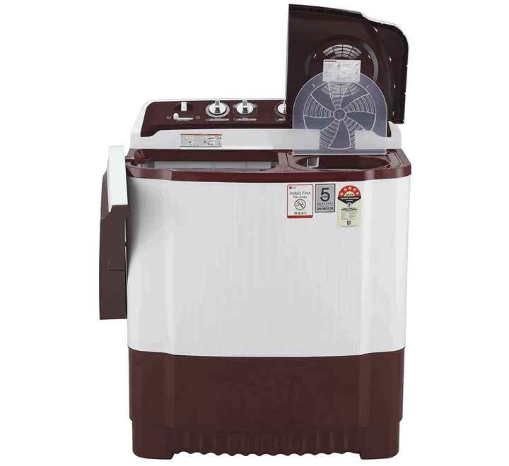 LG 8 Kg 5 Star Semi-Automatic Top Loading Washing Machine (P8030SRAZ Burgundy Collar Scrubber)